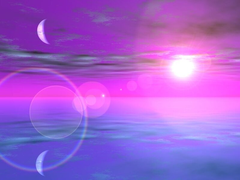purple sunset over water