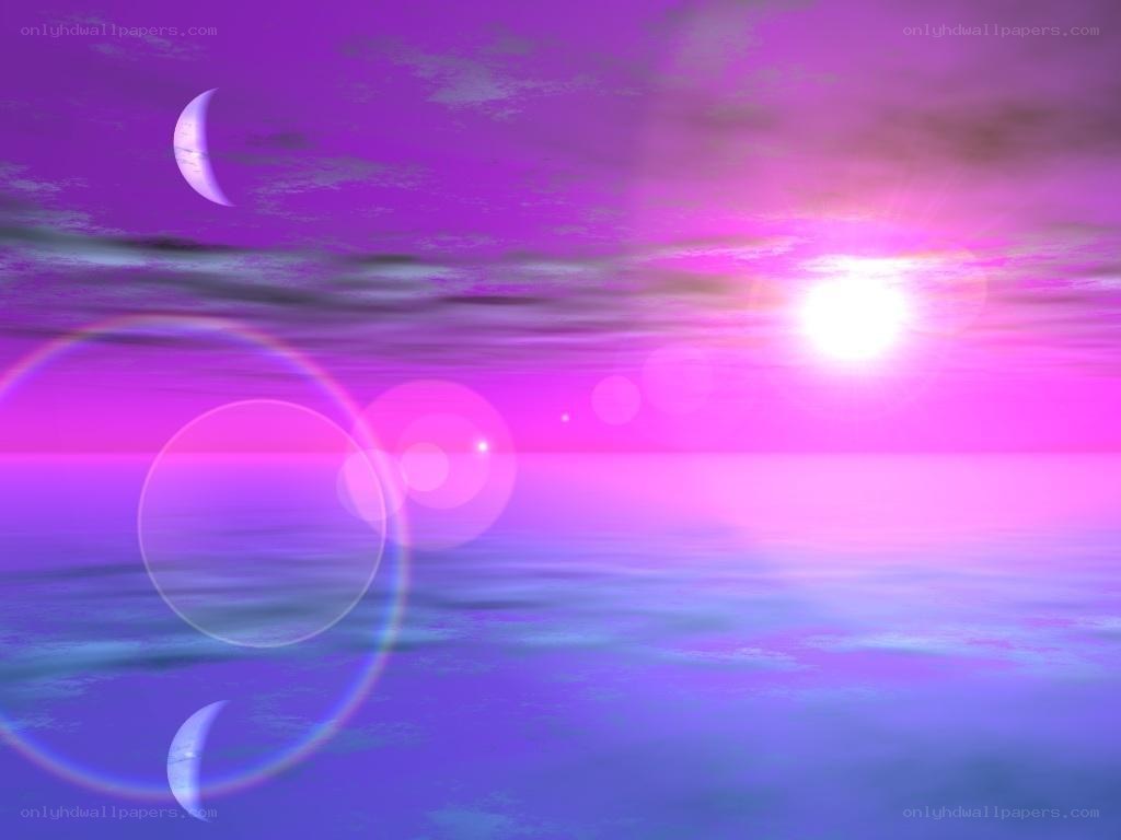 purple sunset over water