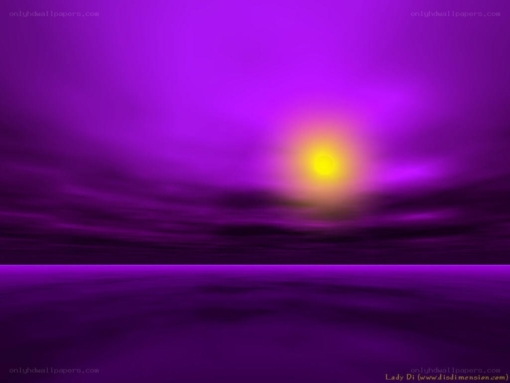 Purple sunset over water