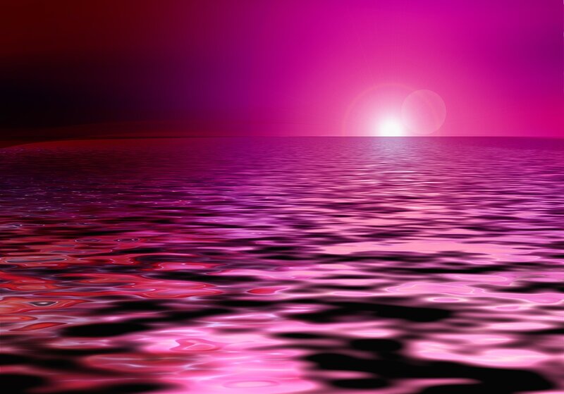 Purple Sunset over Water — Magenta