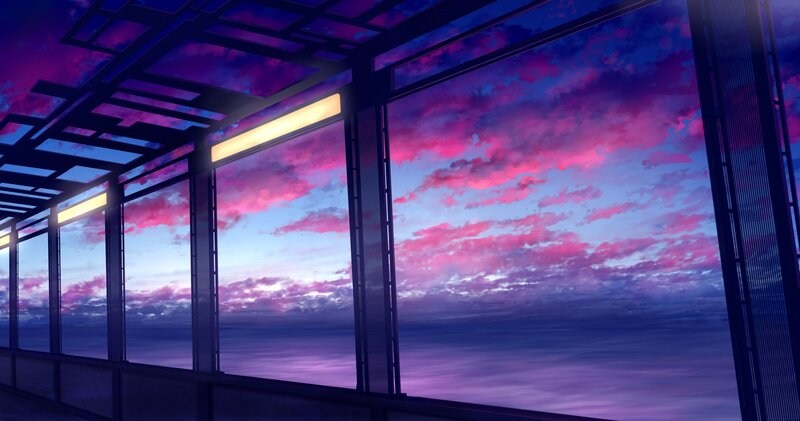Purple Sunset Sky — Dramatic, Digital Art