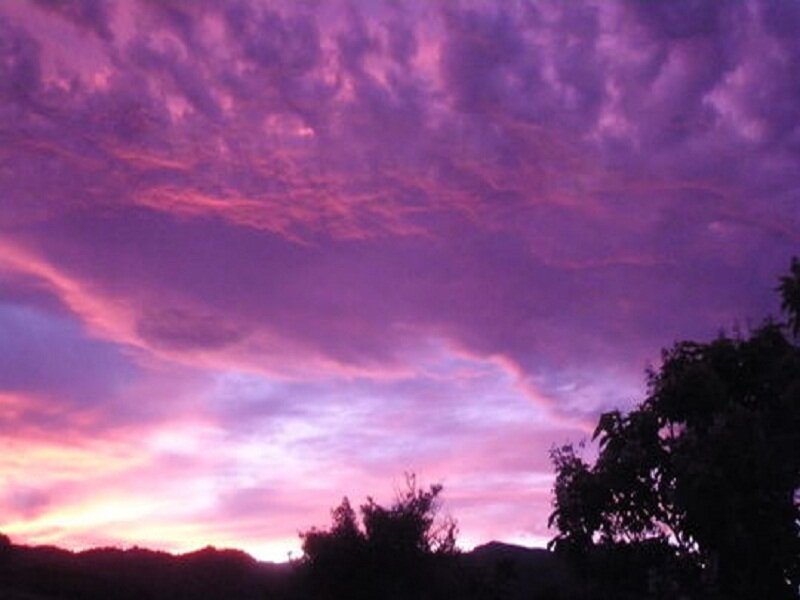 Purple Sunset Sky — Dramatic, Photograph