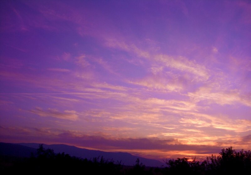 Purple Sunset Sky — Serene, Photograph