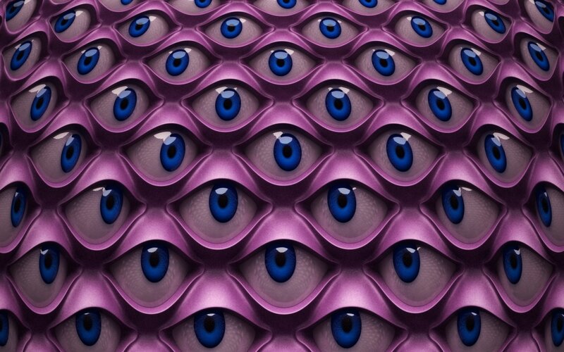 Purple Surface with Eyes
