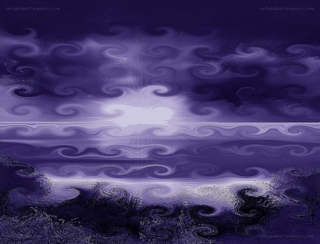 purple swirling cloudscape
