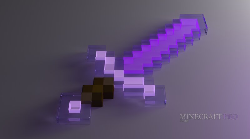 Purple Sword in Pixel Art
