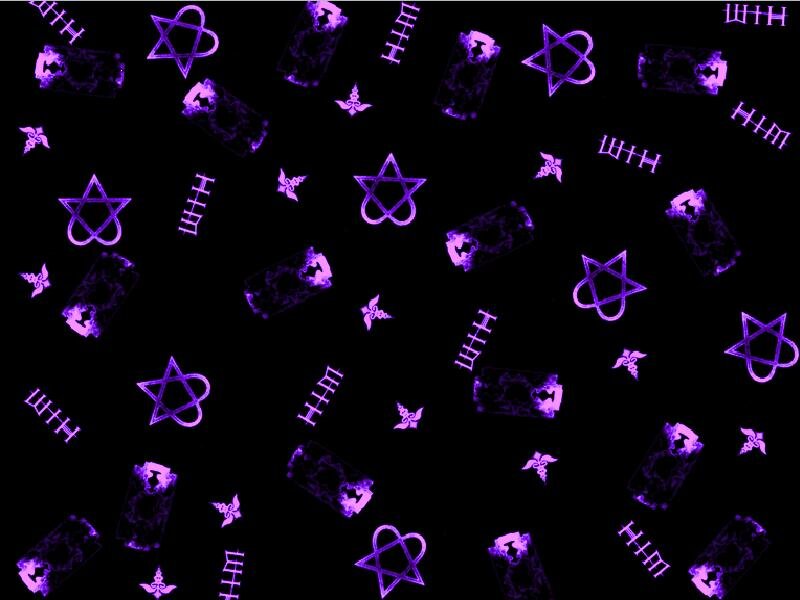 Purple Symbols on Black