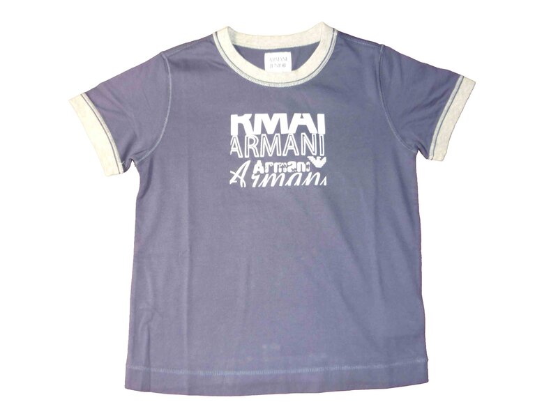 purple t-shirt with logo