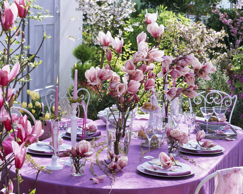 Purple Table Setting