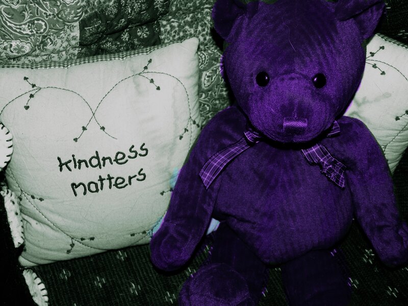 Purple Teddy Bear — Calm