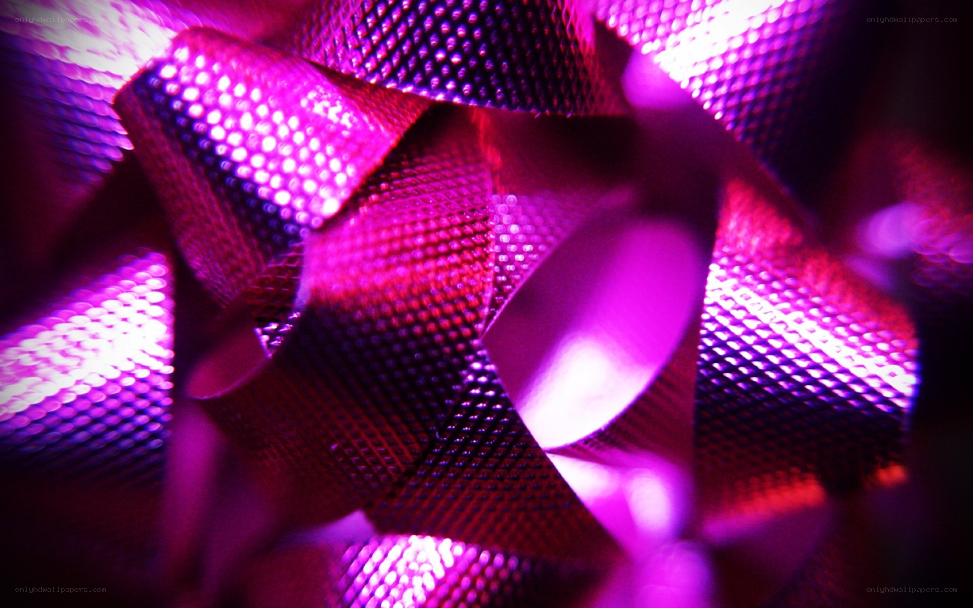 purple textured bow close-up