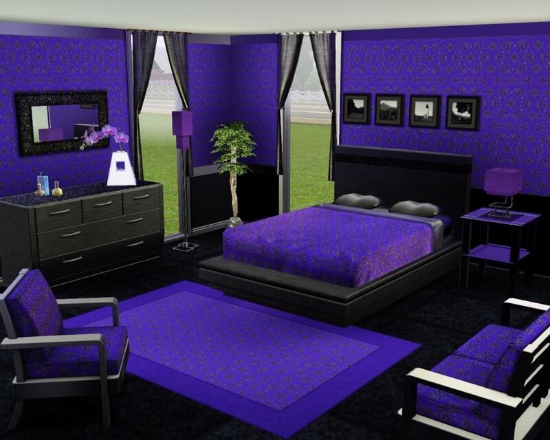 Purple-themed Bedroom