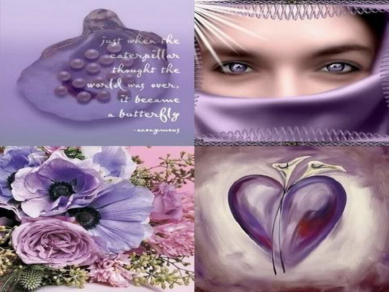 Purple-themed collage art
