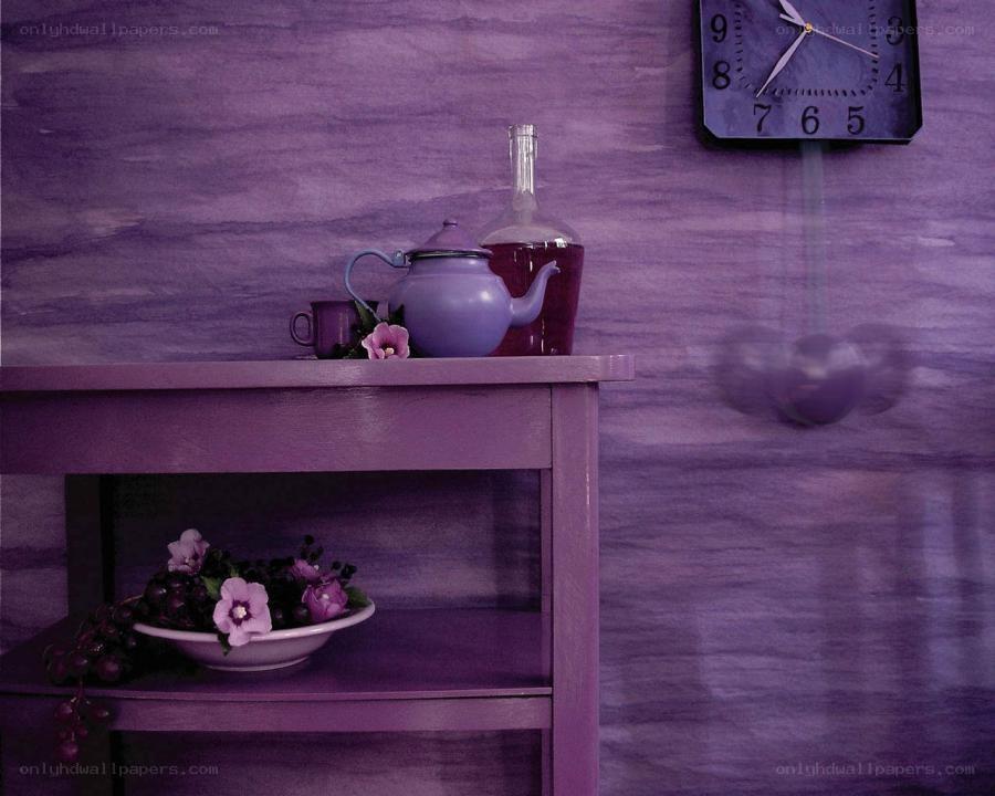 Purple-themed still life