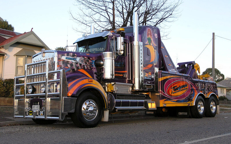 Purple Tow Truck — Calm