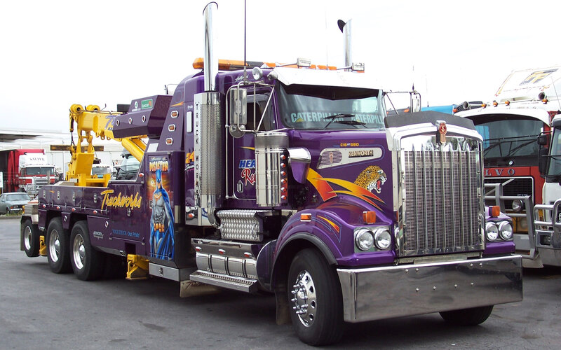 Purple Tow Truck