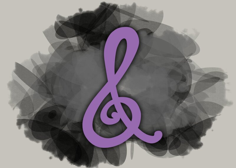 Purple Treble Clef — Calm