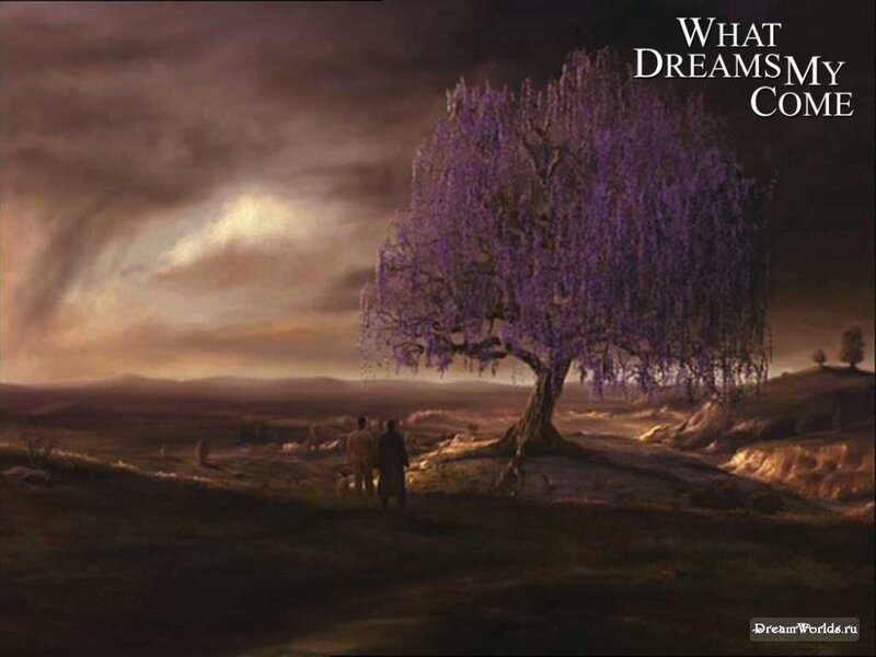 Purple Tree in a Dreamlike Landscape