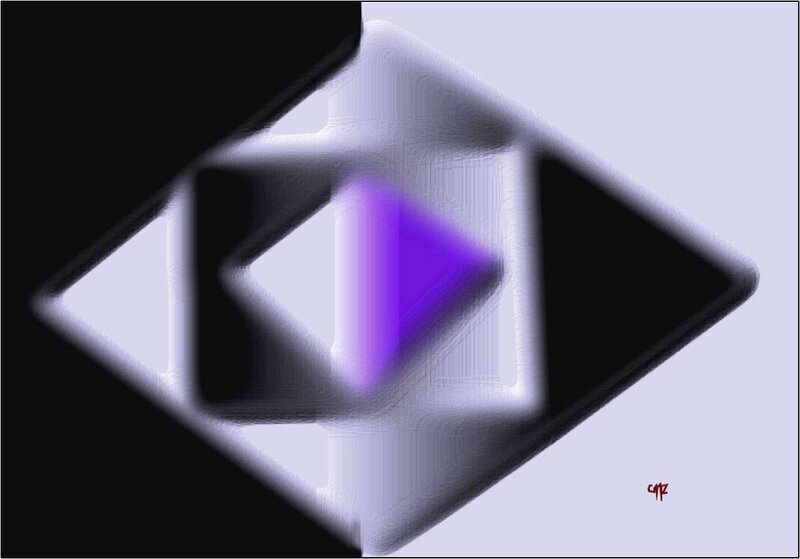 Purple Triangle in Cube