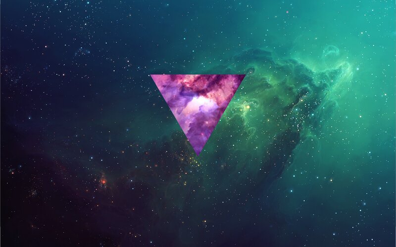 Purple Triangle in Space