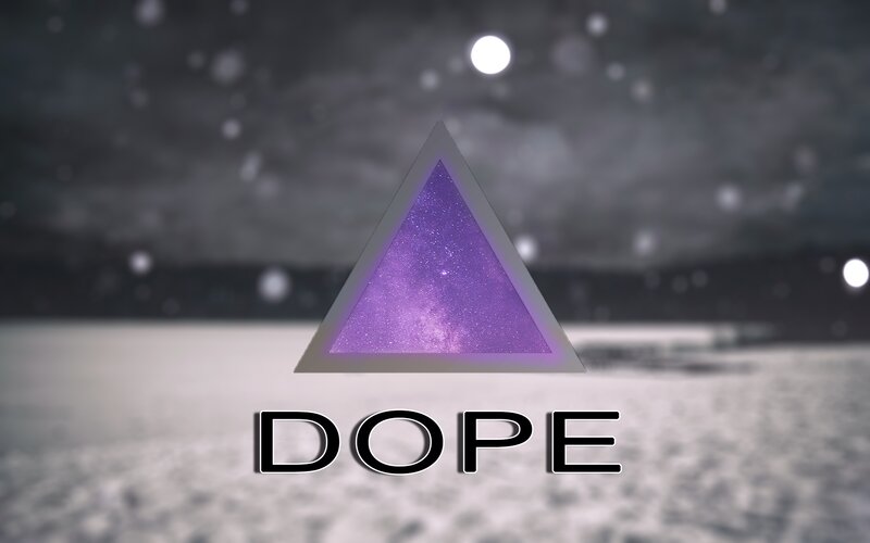 Purple Triangle with Text