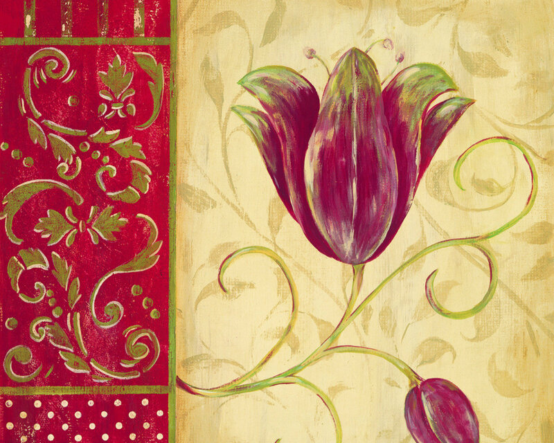 Purple Tulip Flower — Red