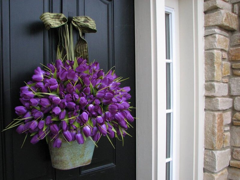 Purple Tulip Wreath