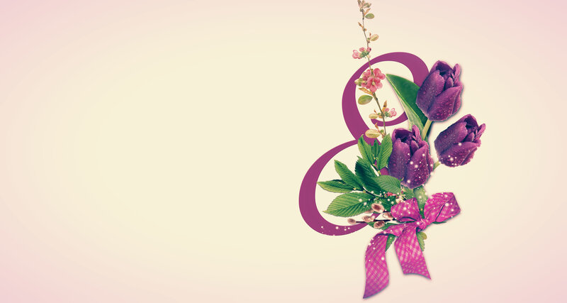 Purple Tulips and Bow