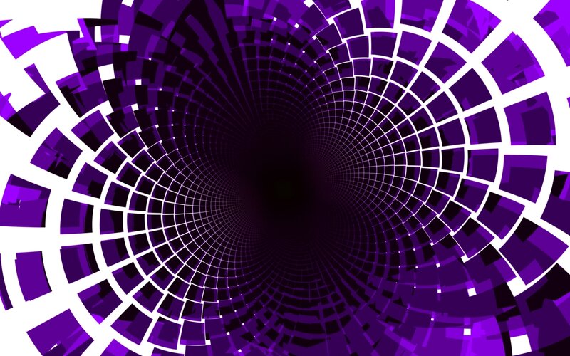 purple tunnel grid animation