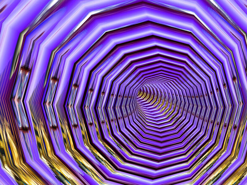 purple tunnel optical illusion