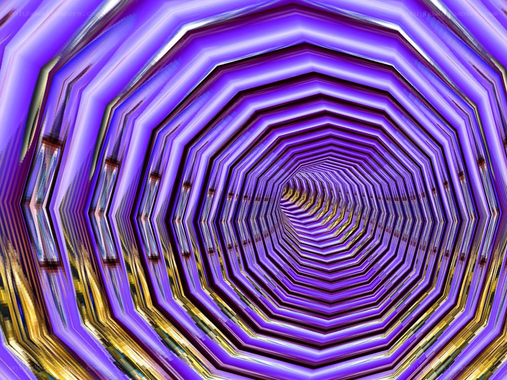 purple tunnel optical illusion