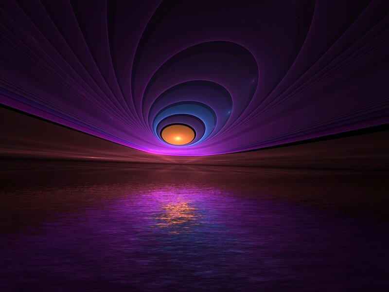 Purple Tunnel over Water
