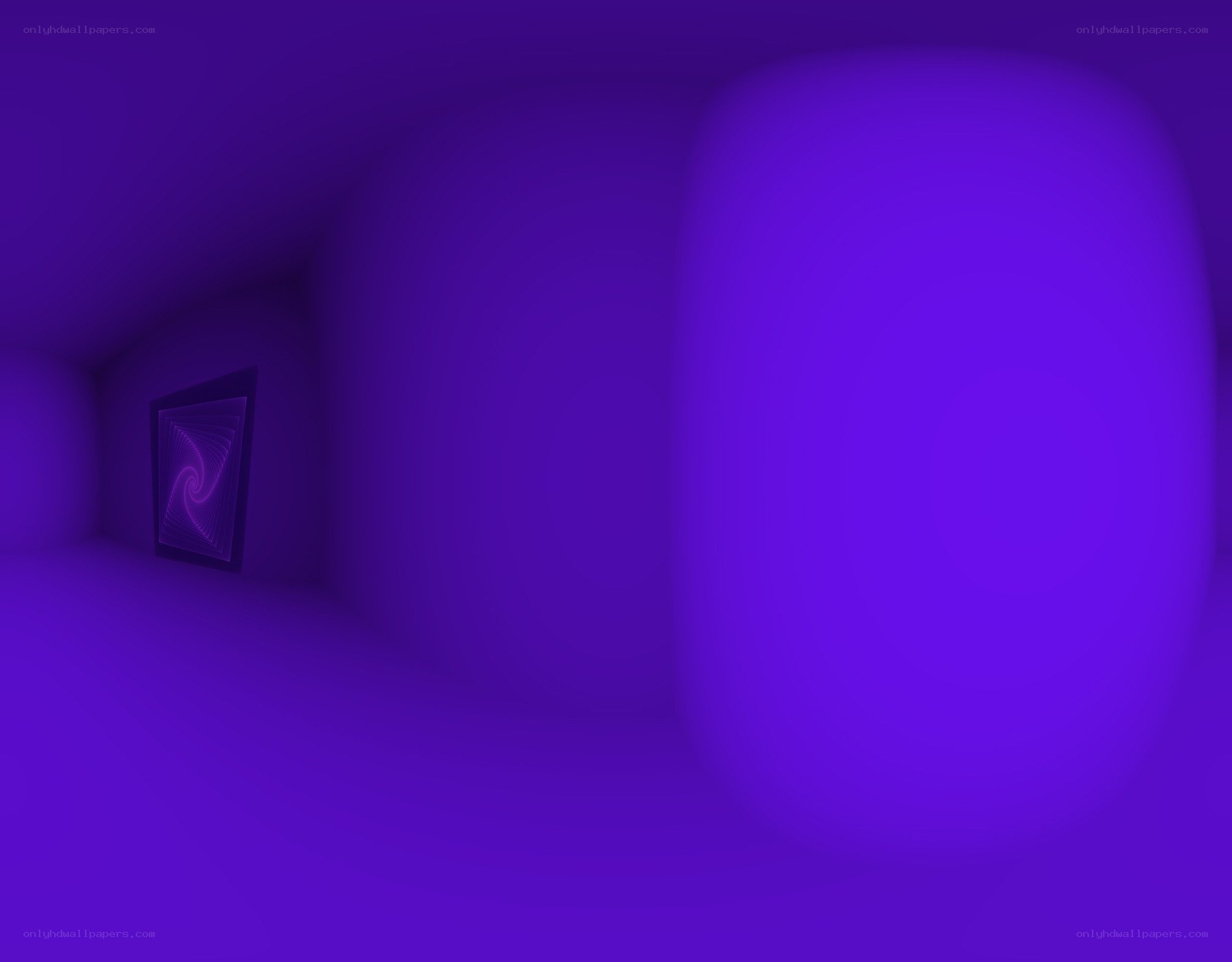purple tunnel with spiral art