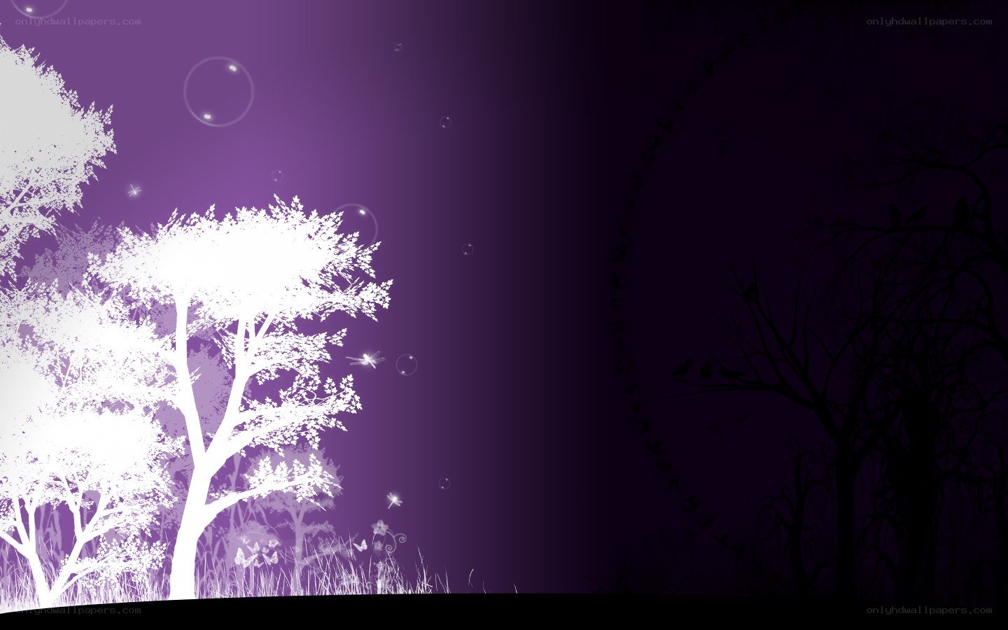 purple twilight forest