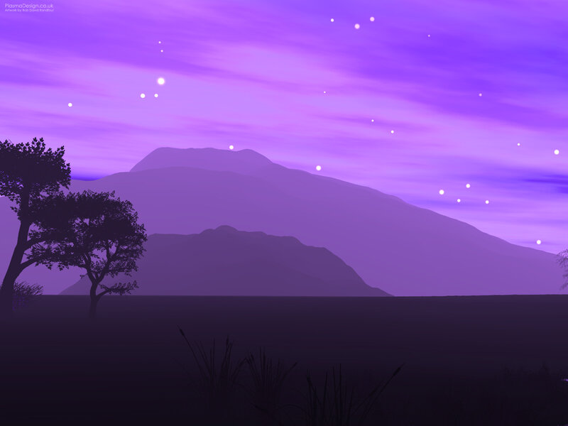 Purple Twilight Landscape
