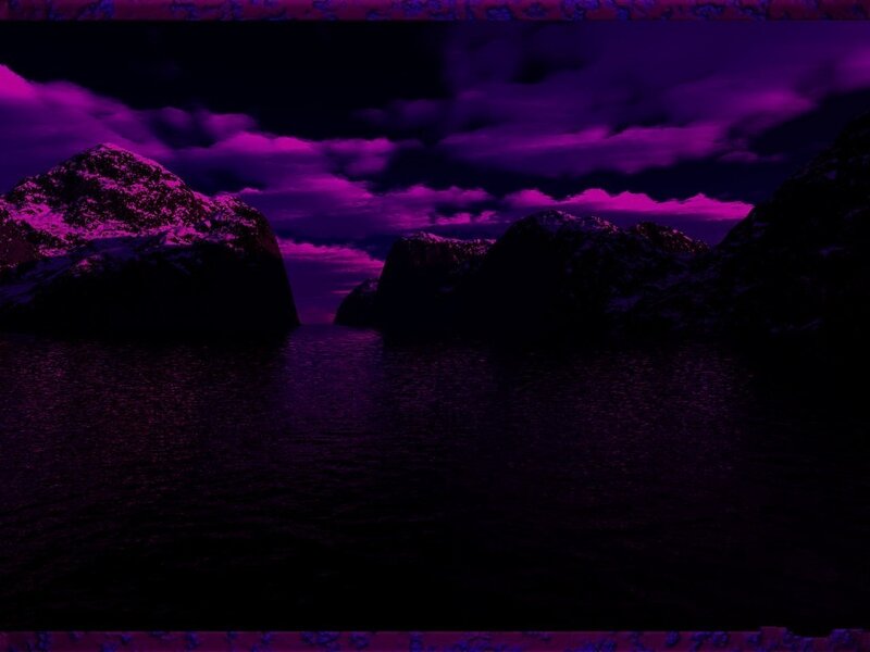 purple twilight over mountains