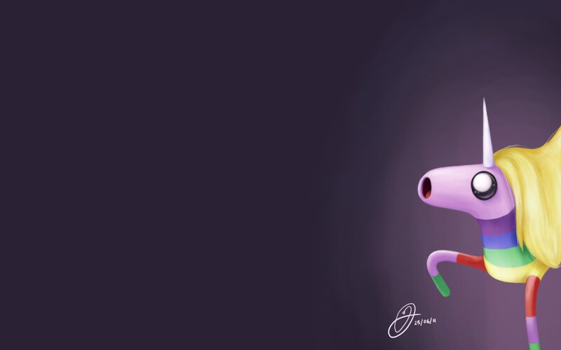 Purple Unicorn Character