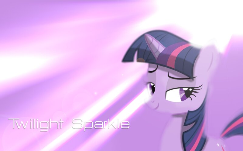 Purple Unicorn Pony — Dramatic, Digital Art, Light Beam