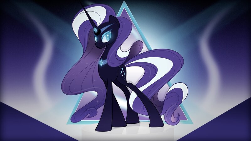Purple Unicorn Pony — Dramatic, Night, Digital Art, Horn