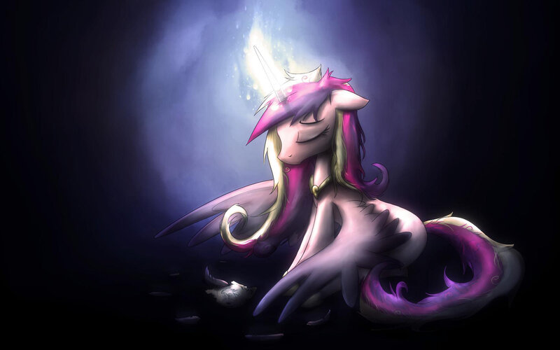 Purple Unicorn Pony — Dramatic, Night, Digital Art