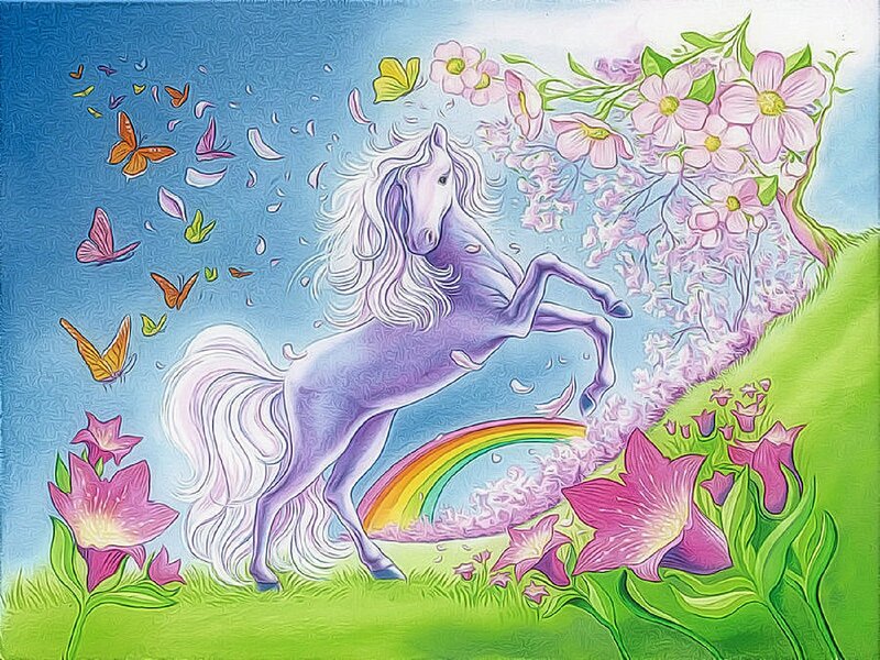 Purple Unicorn Rearing — Green