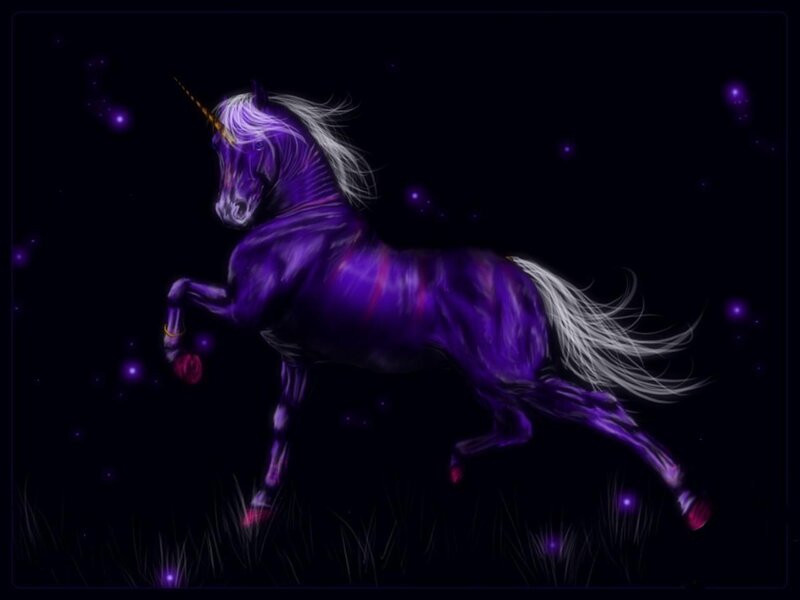 Purple Unicorn Rearing