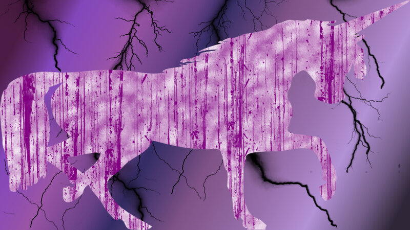 Purple Unicorn Silhouette