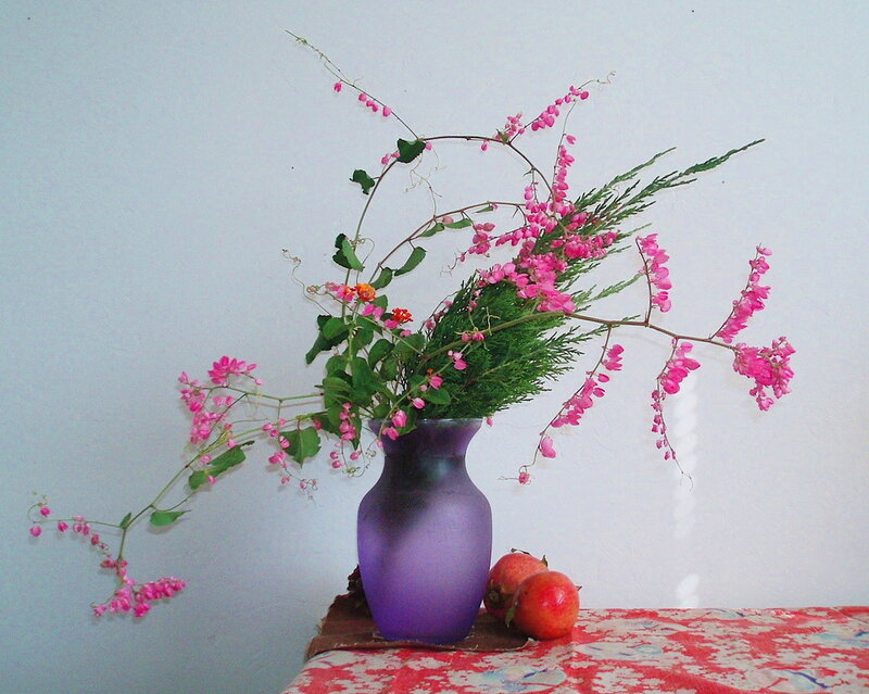 Purple Vase with Flowers — Calm