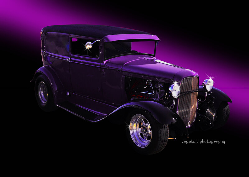 Purple Vintage Car — Dramatic