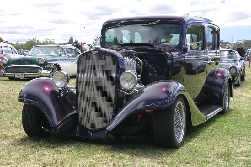 Purple Vintage Car — Outdoor, Afternoon