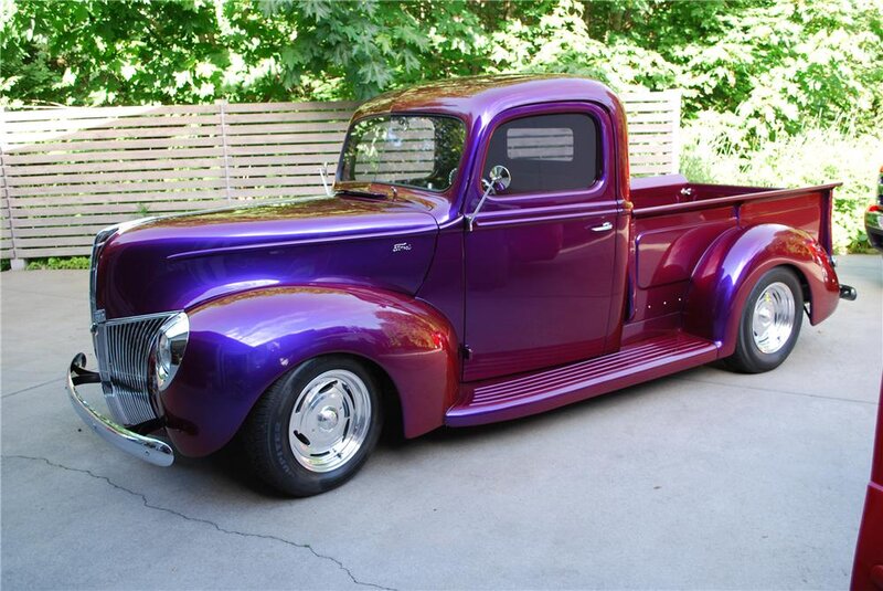 Purple Vintage Pickup Truck — Calm