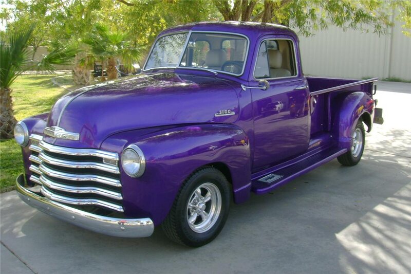 Purple Vintage Pickup Truck