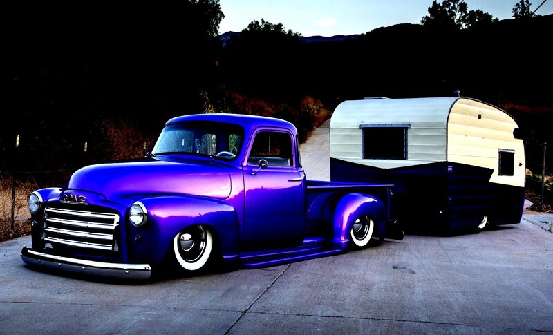 Purple Vintage Truck