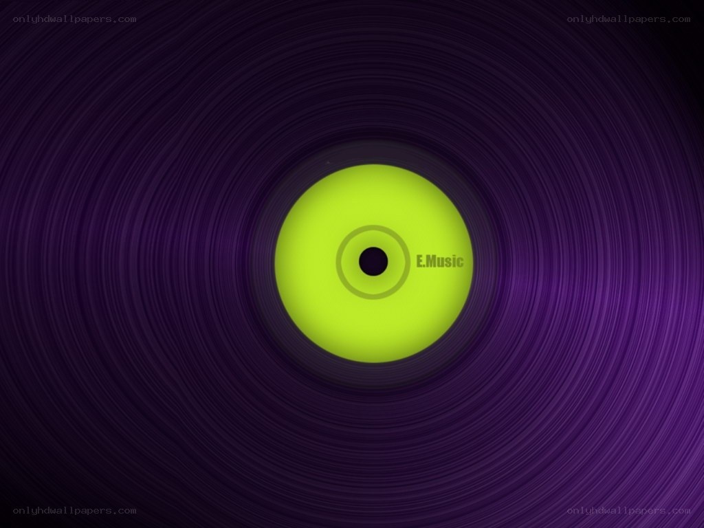 purple vinyl record with green center